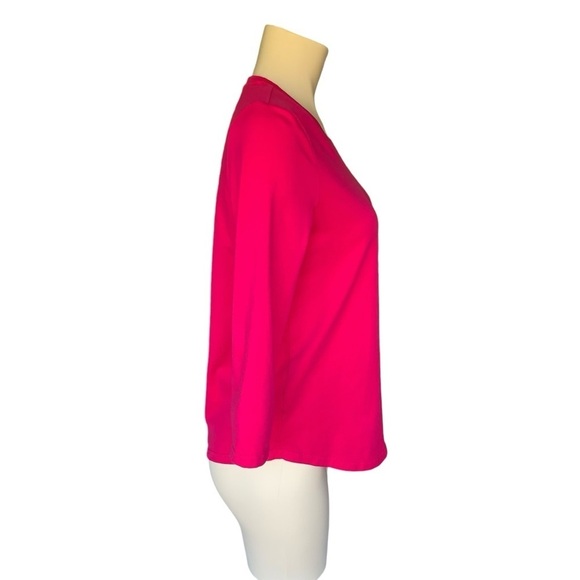 2/$10 MOVING SALE Weatherproof Vintage Women's 3/4 Sleeve V Neck T-shirt Pink - Picture 8 of 15